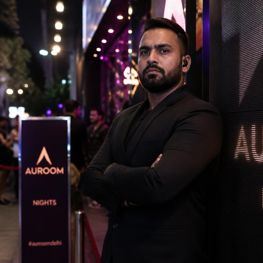 VIP bouncer at Delhi nightclub