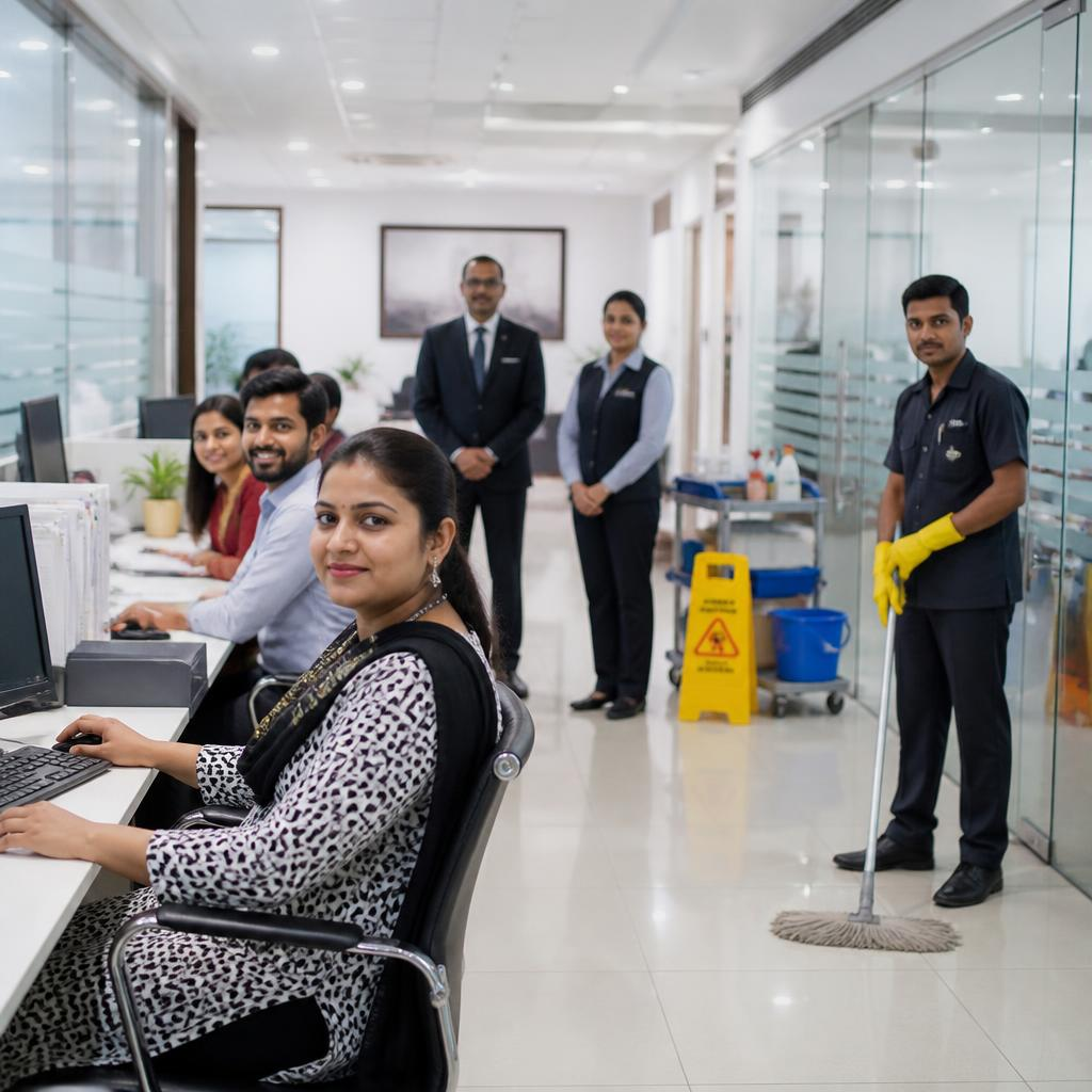 Corporate staffing & housekeeping team